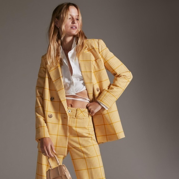 Anthropologie Jackets & Blazers - Anthropologie Retro Maeve Plaid Tartan Double-Breasted Blazer NWT, sz 14